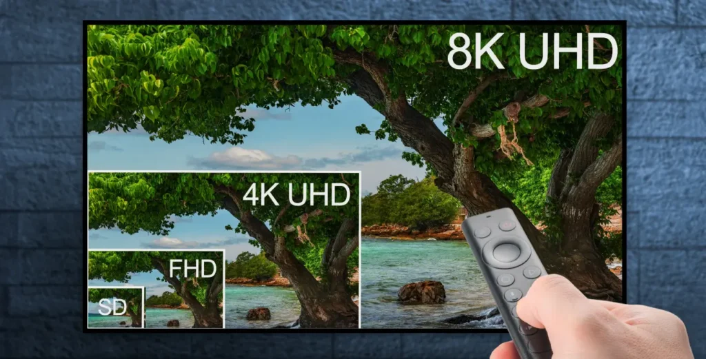 IPTV streaming quality options including HD, UHD, and 4K resolution